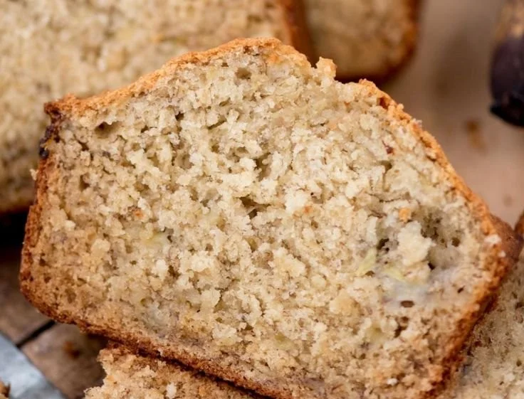 Delicious one bowl banana bread fresh out of the oven.