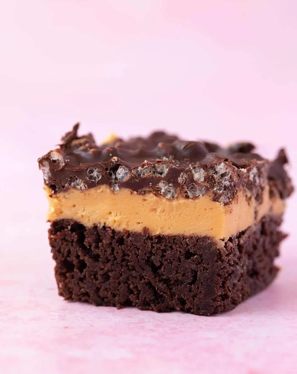 Delicious homemade Peanut Butter Brownie Bars on a plate