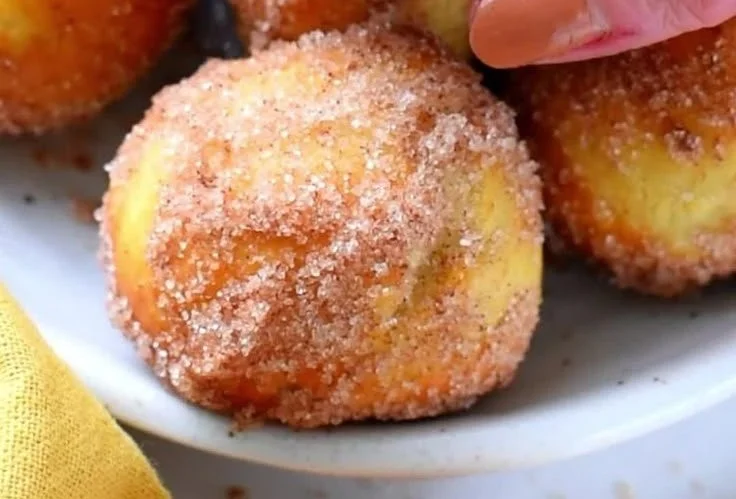 Delicious two-ingredient banana donut holes ready to enjoy.