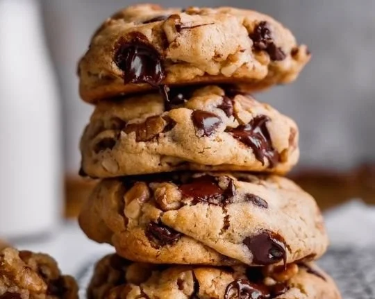 Ultimate Giant Chocolate Chip Cookie with melted chocolate chips and golden edges